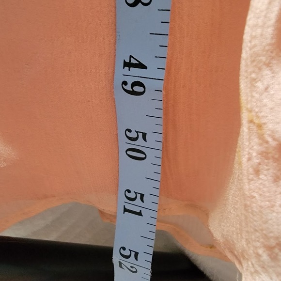 Donna Morgan Strapless Peach Chiffon Maxi Dress 8 Prom Homecoming Formal Gown - Picture 11 of 11